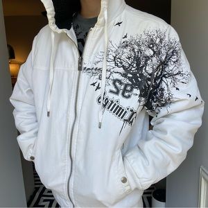 90’s Sweatshirt Jacket with Quilted Lining